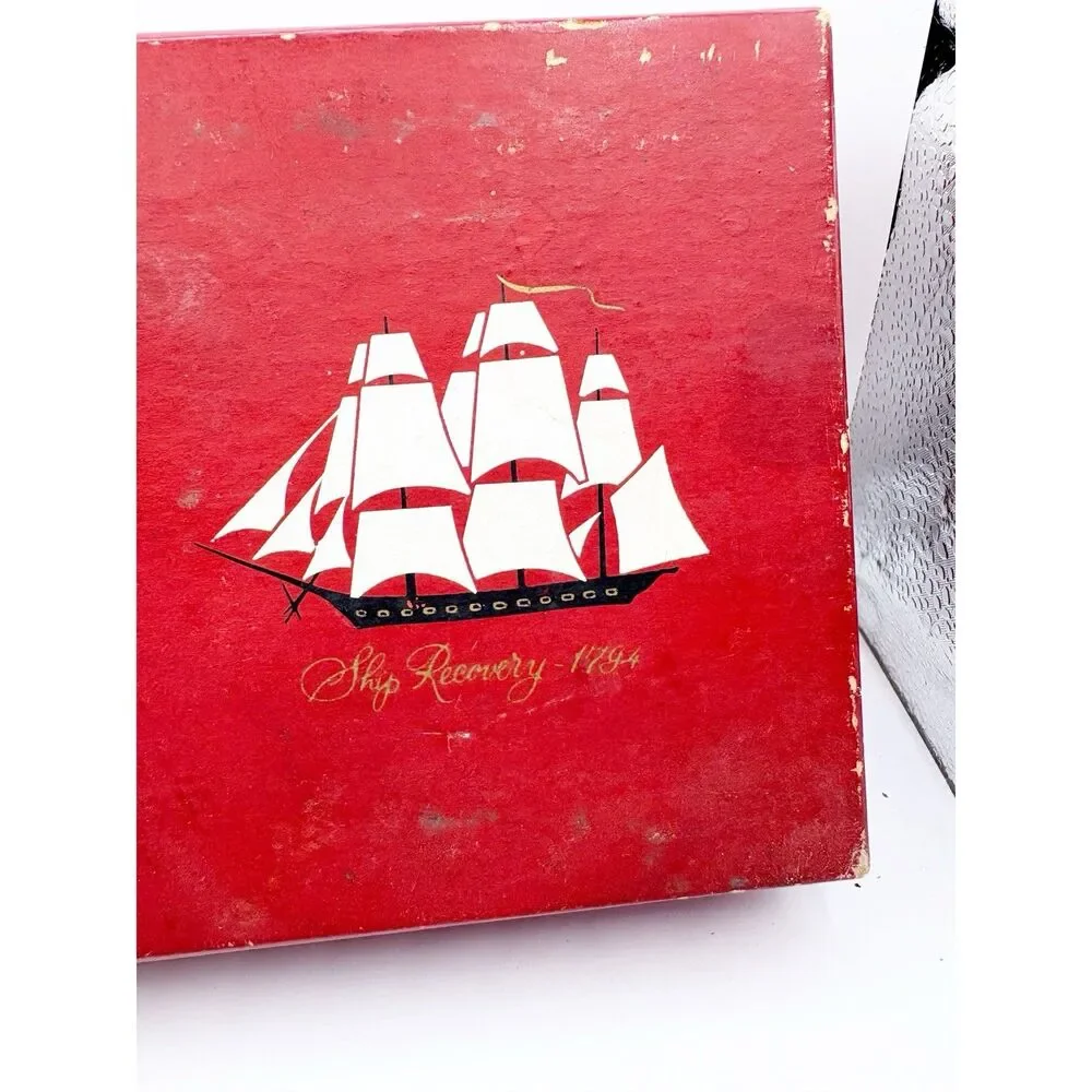 Old Spice Box No 3317 Ship Recovery 1784 Grand Turk 1786 Sewing Notions EMPTY
